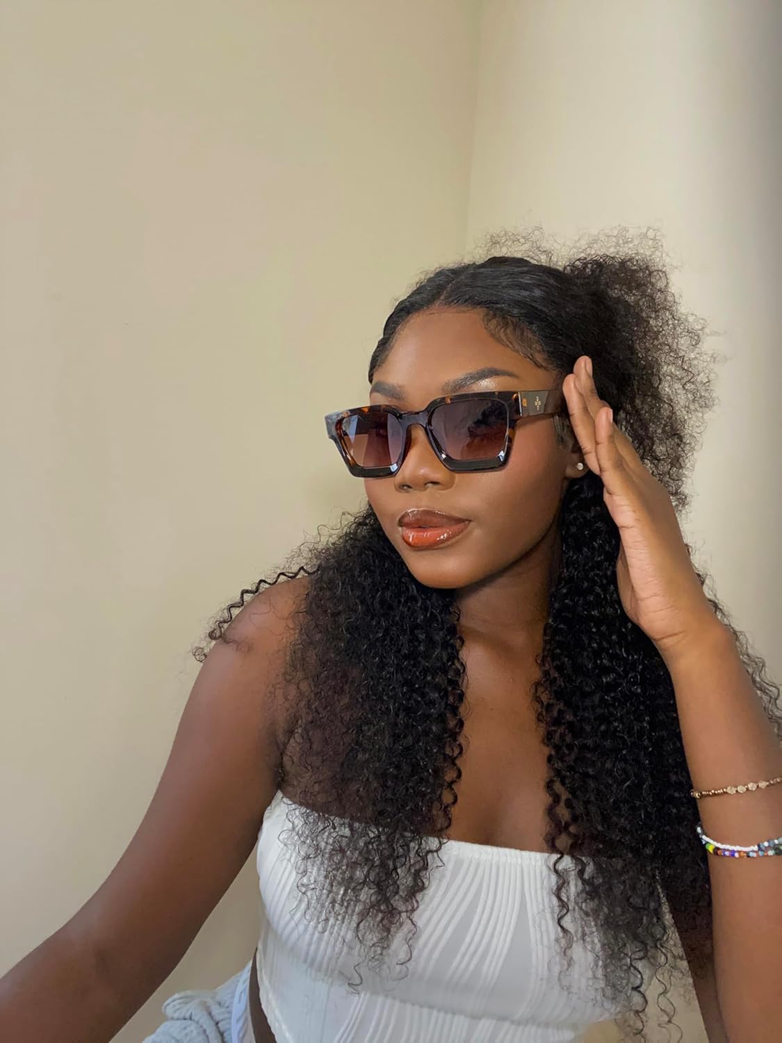 VISOONE Fashion 100% UV400 Protection Rectangle TR90 Y2K Sunglasses Accessories for Women Men RIVER - Image 2