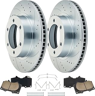 BDFHYK G3000 Front Brake Rotors and Ceramic Pads for Toyota Tacoma 05-21