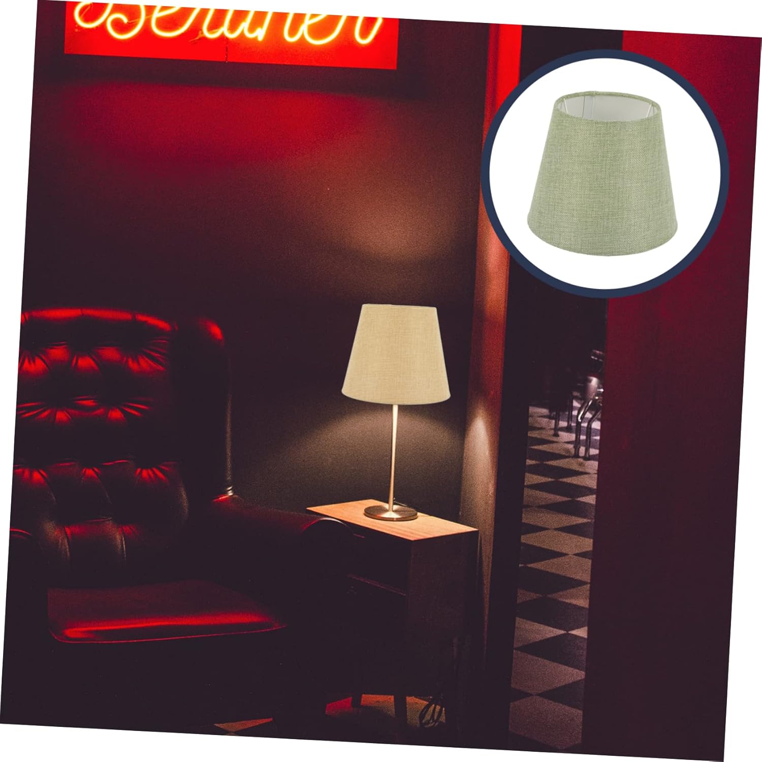 HEMOTON 2pcs Nordic Style Fabric Lamp Shade for Table Lamps Drum Design Durable Dustproof Light Cover Decoration Space-saving Portable