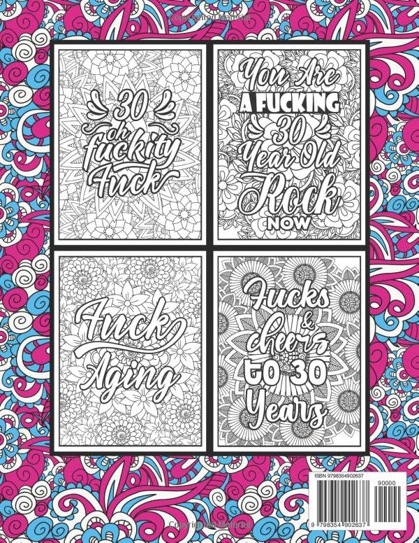 30th Birthday Gifts For Women: 30 Year Old Coloring Book: 30th Birthday Swear Word Coloring Book About Aging & Birthdays 30th Birthday Gifts For Men, ... & Grandpa for Stress Relief & Relaxation. image 3