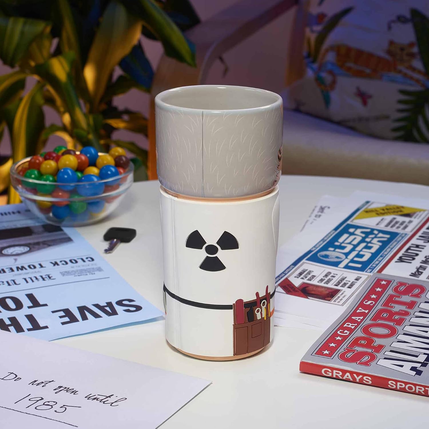 CosCups by Numskull Back To The Future Doc Brown Ceramic Mug Gift with Rubber Sleeve 400ml - Official Back To The Future Merchandise - Image 3