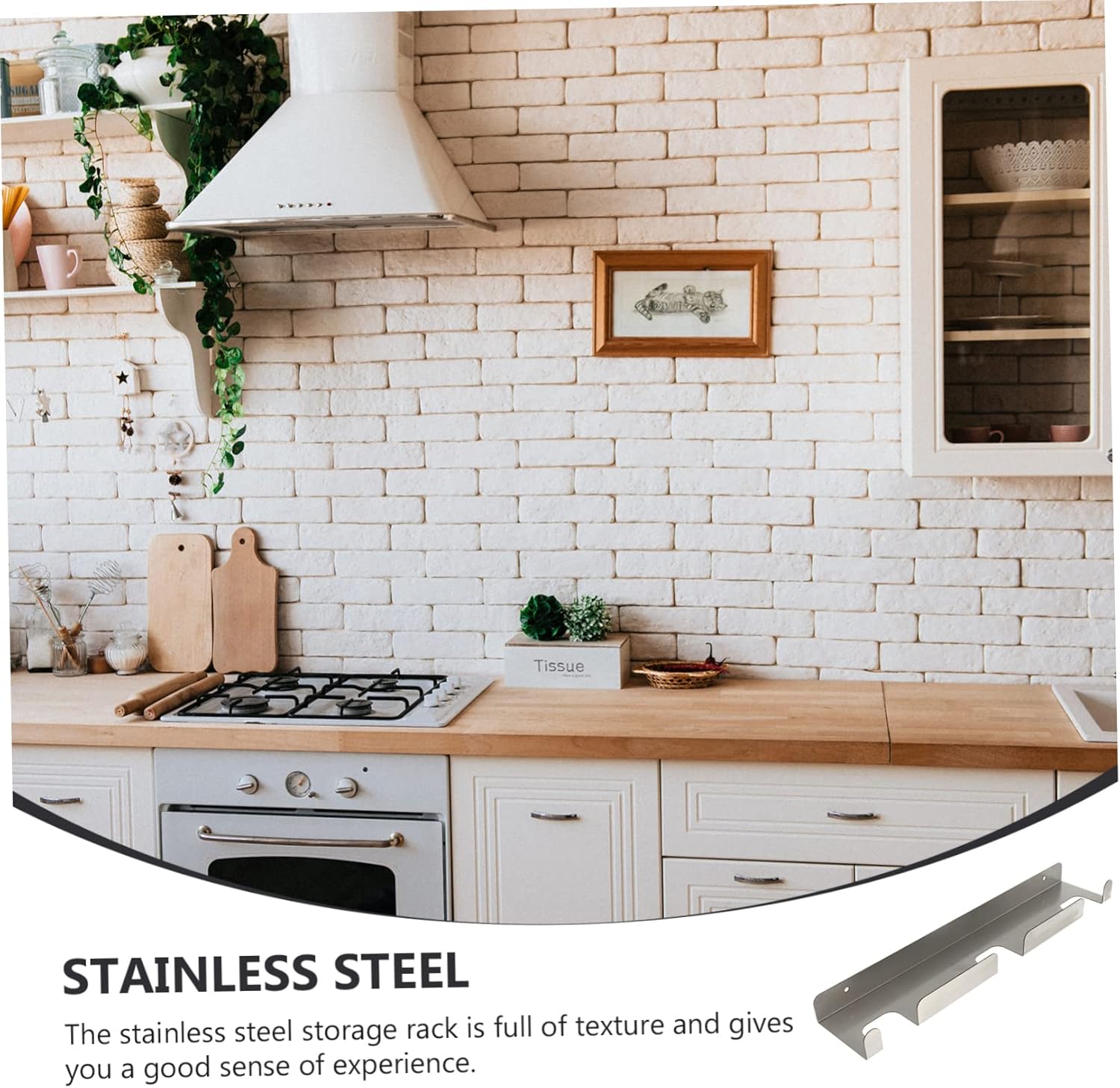 1pc Stainless Steel Pizza Shovel Wall Rack Storage Organizer for Pizza Making Utensils Brushed Finish Easy to Clean for Kitchen and Home Decor