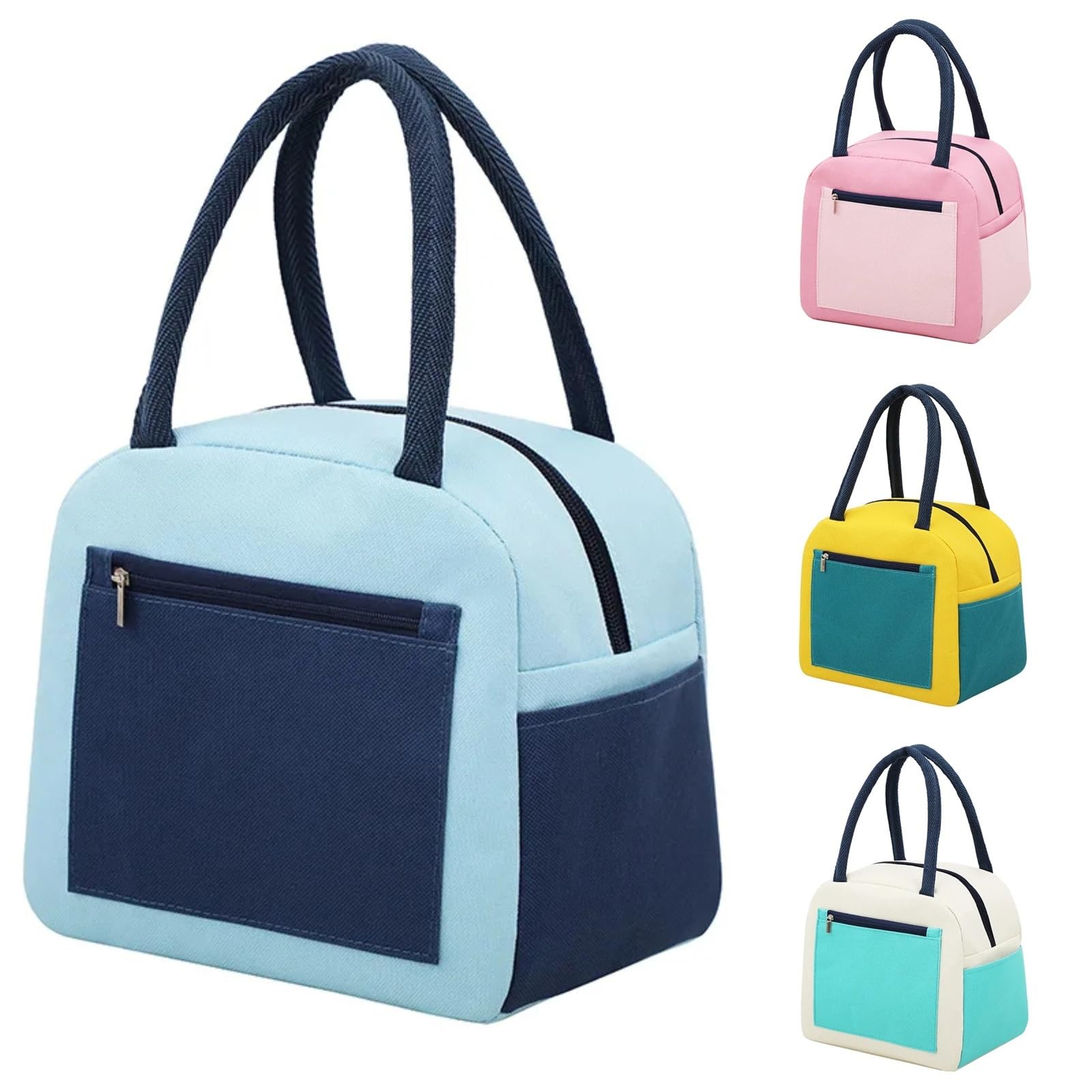 Bolsa De Almuerzo Bolsa de almuerzo portátil for mujer, bolsa de caja de almuerzo con aislamiento térmico, bolso enfriador, bolsa Bento impermeable, bolsos de hombro for comida de oficina, 2 uds. Para