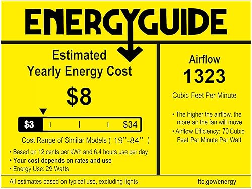 Miniatura 9 de CHANFOK Ventilador de techo con luz, ventiladores de techo inteligentes de perfil bajo de 22 pulgadas con AlexaGoogle AssistantApp Control de 6
