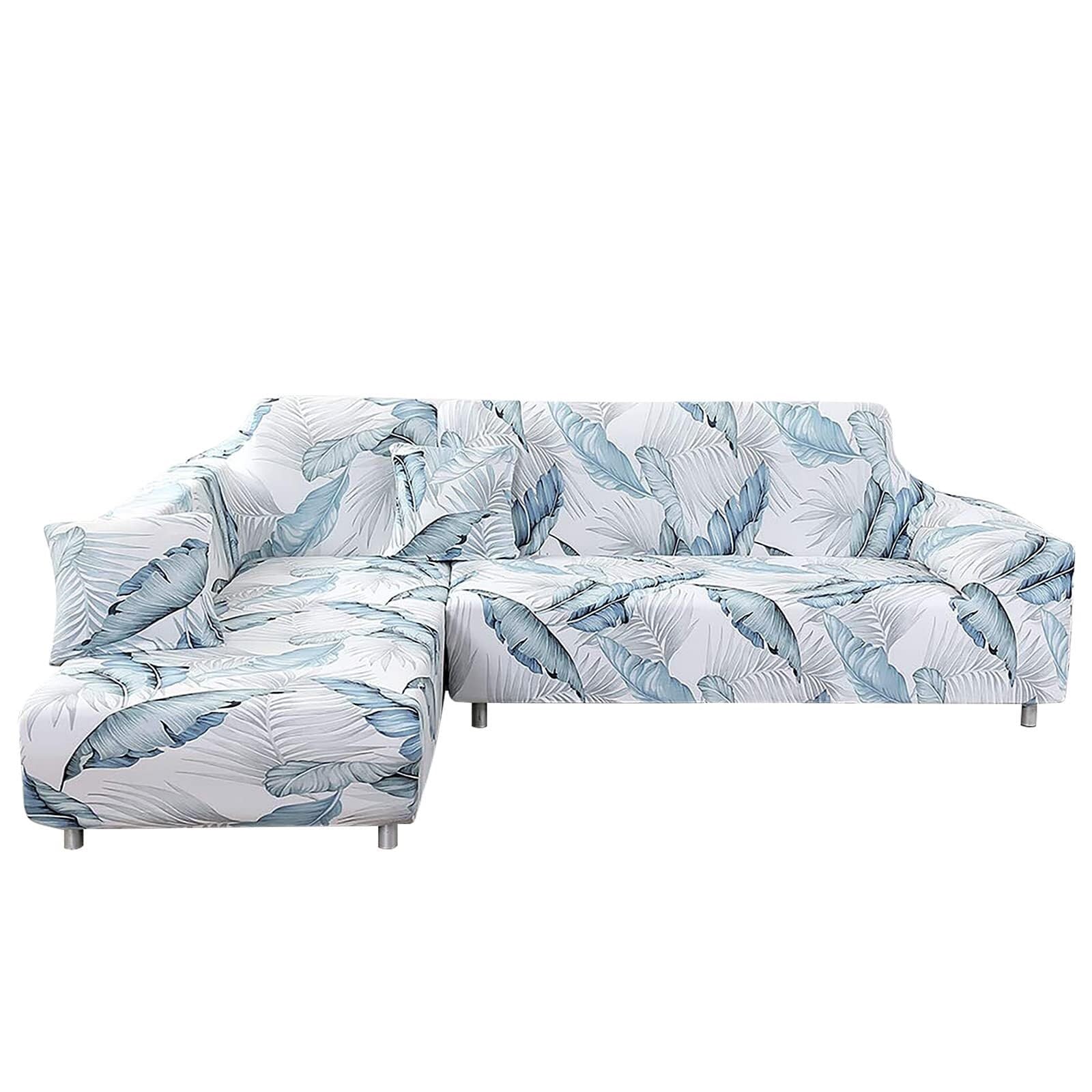 Housse de canapé extensible en polyester et élasthanne avec ses 2 housses de coussin assorties