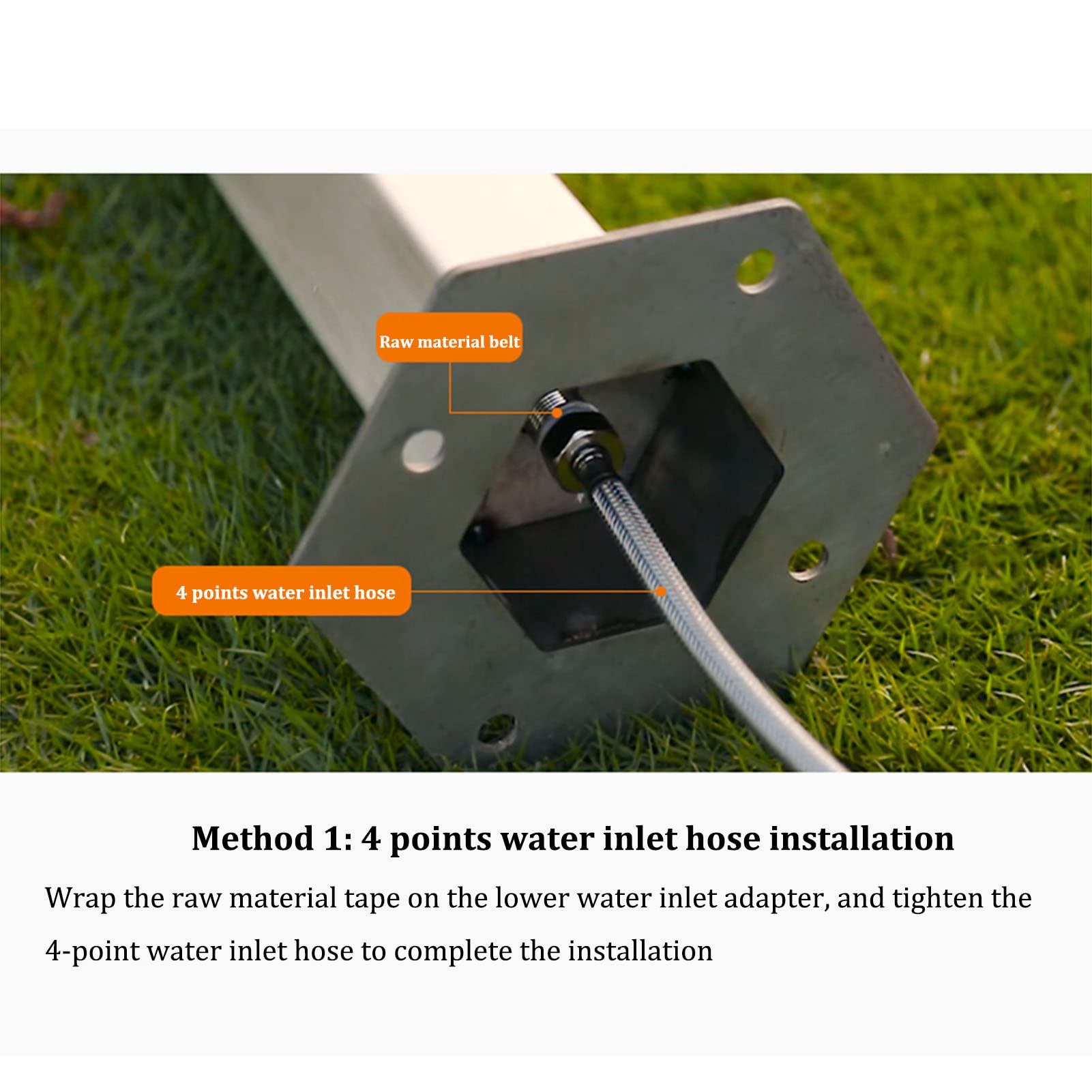 Outdoor-Wassersäule aus Stahl mit Wasserhahn – Freending Irrigat Solut für Gärten, Frostschutz-Design, langer Schlauchzugang und Slish Garden Bewässerungssystem
