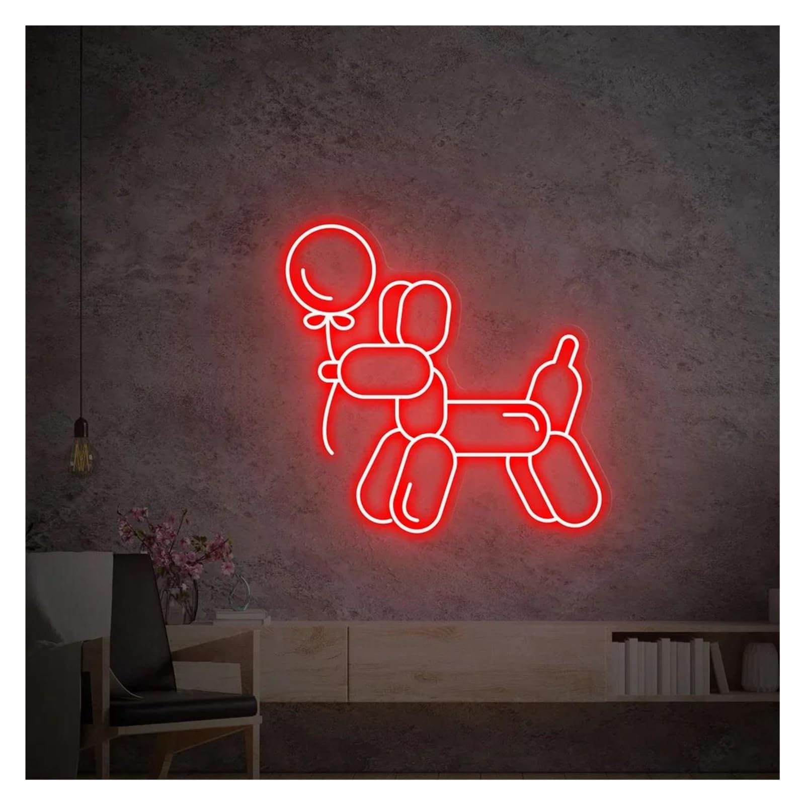 Lemst D Signs Lamp Balloon Og Neon Signs Usb Powere Adjustable Brightness Og Balloon Neon Lights, Signboar Suitable For Wall Ecor 35Cmx35cm(D)