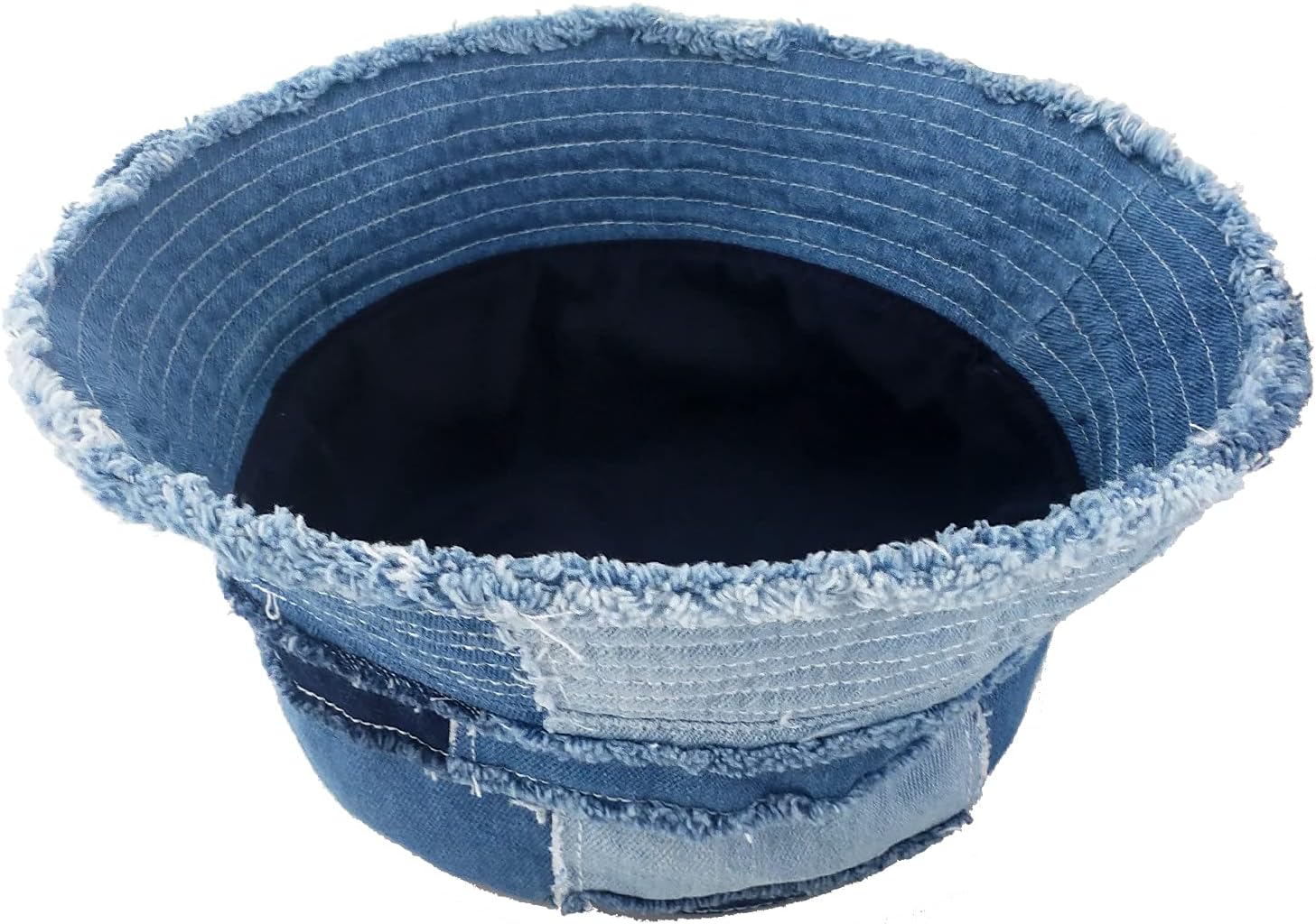 GuanGu Denim Bucket Hat for Women Washed Packable Summer Beach Sun Hats Mens Womens Bucket Hat for Travel - Image 7