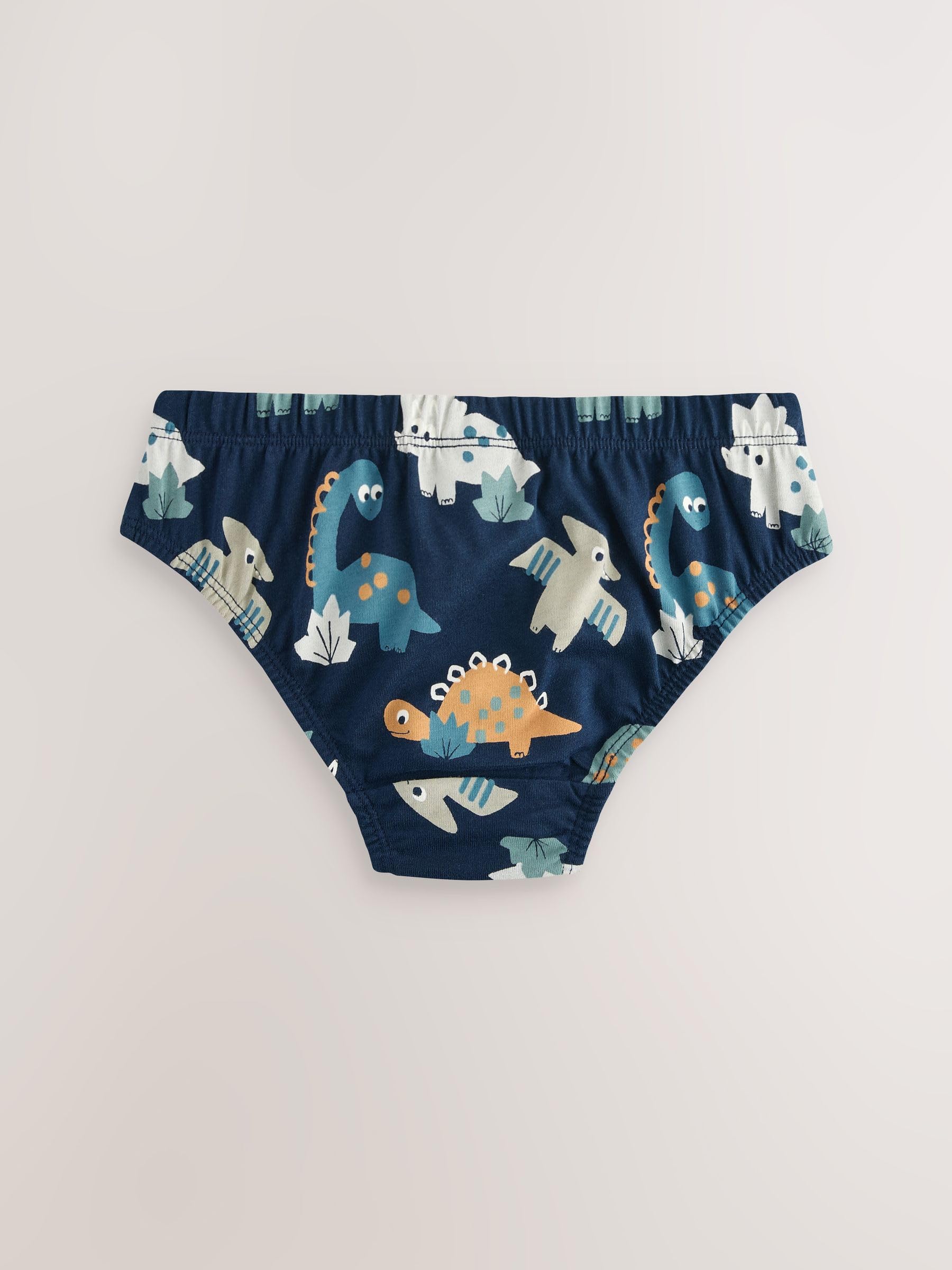 NEXT Garçon Culotte imprimée 100% Coton, Lot de 5 Blue Dinosaur 9 Ans-10 Ans