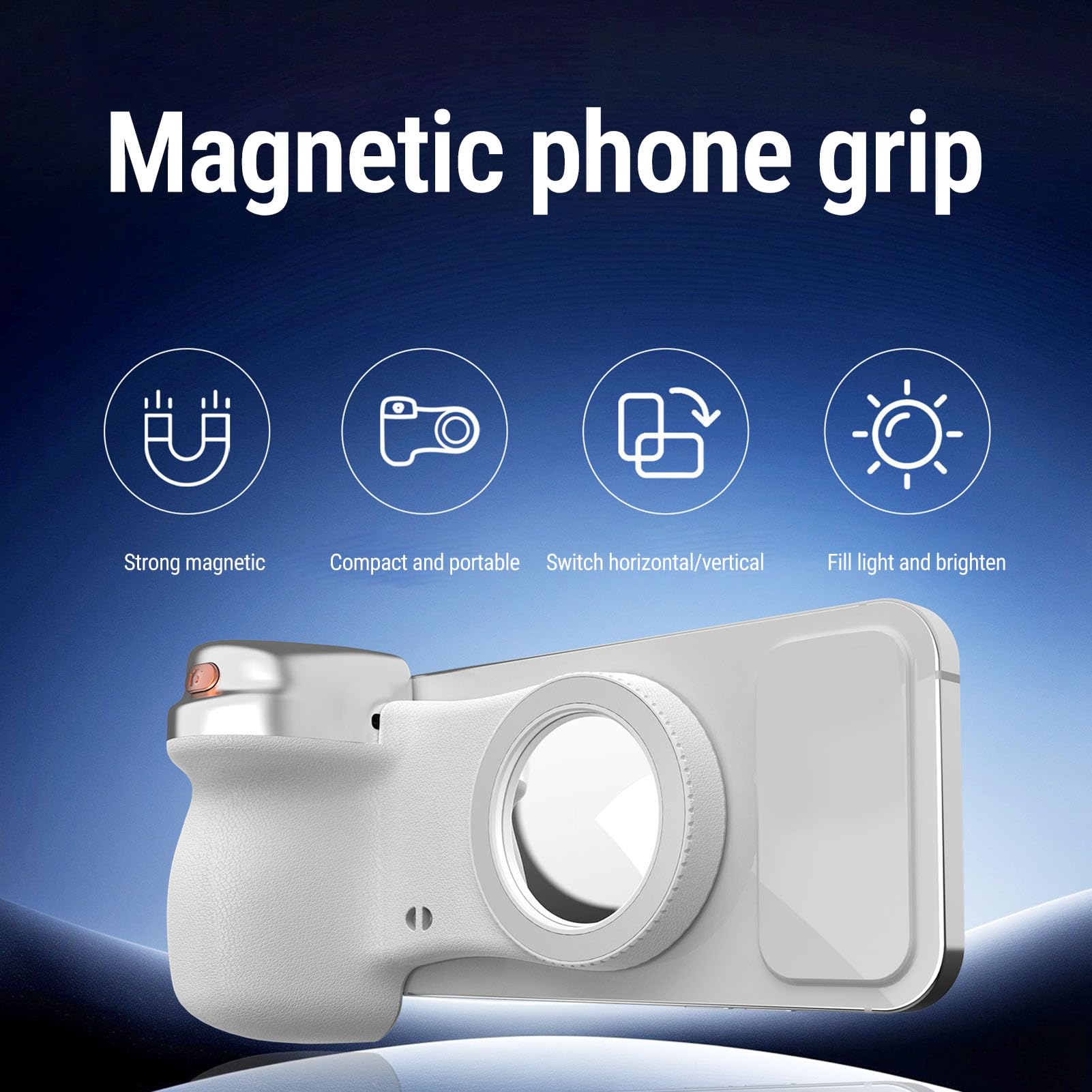 GOWENIC Maniglia Magnetica per Fotocamera del Telefono con Utilizzo Versatile e Presa, per Momenti Memorabili e Videochiamate