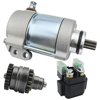 Starter Motor & Drive & Relay for KTM Motorcycle 250 XC-W 300 XC-W Freeride 250R 2015-2016, 55140001000 55140001100 41054153 SM16