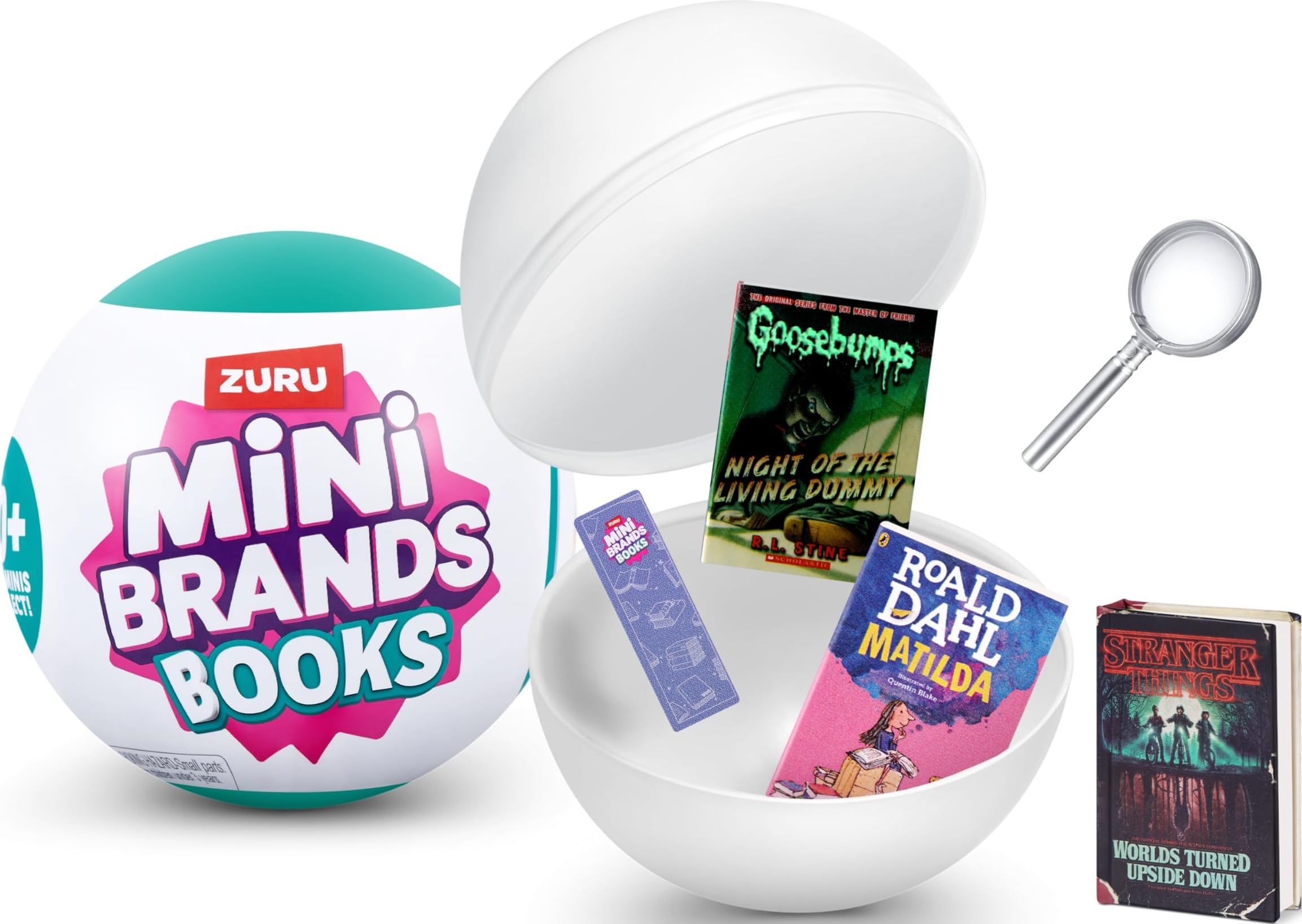 Mini Brands Books Capsule by ZURU Real Miniature Book Brands Collectible Toy, Capsules of 5 Mystery Miniature Books with Real readable Pages and Accessories for Kids, Teens, Adults (Single Capsule)
