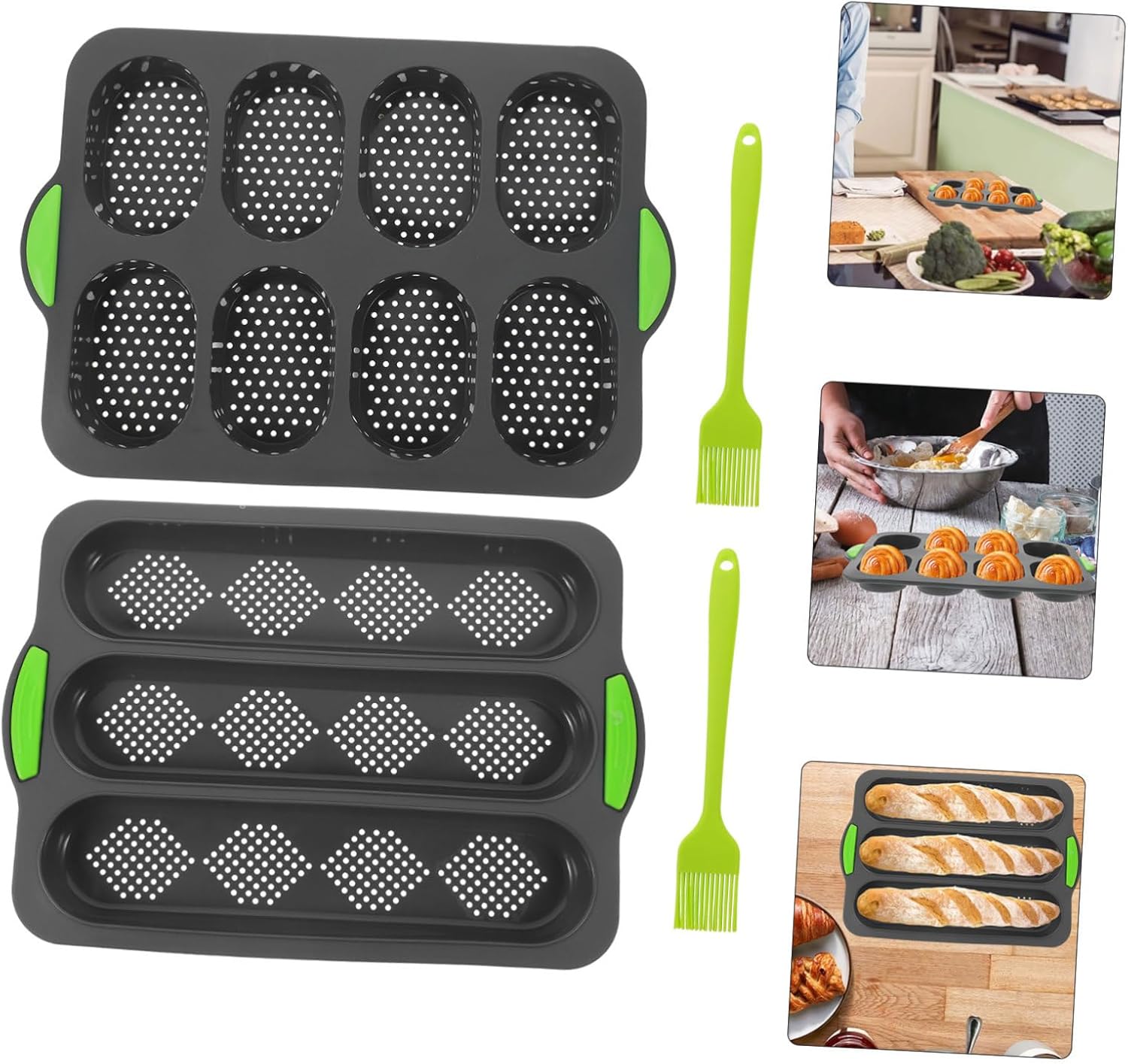 LIFKOME Diy Baking Silicone Loaf Baking French Bread Non-stick Easy to Clean