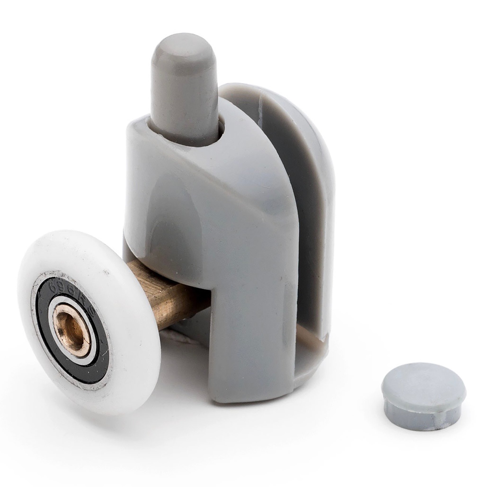 Set di 2 rotelle singole per porta della doccia, guide e pulegge, parte superiore e inferiore, diametro ruota 23 mm, L001