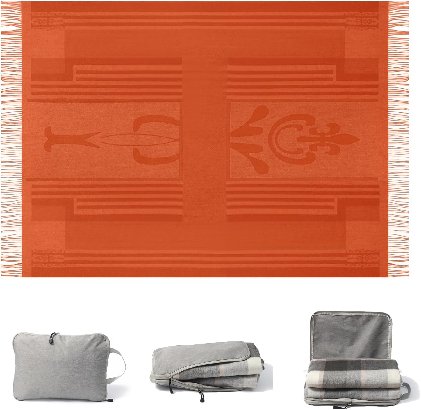 Wool Throw Blanket of Plaid Tartan Checkered Soft Warm Fluffy, Indoor & Outdoor Fashion Throws Blankets,55" x 83"(140 x 210cm) 1.5lbs