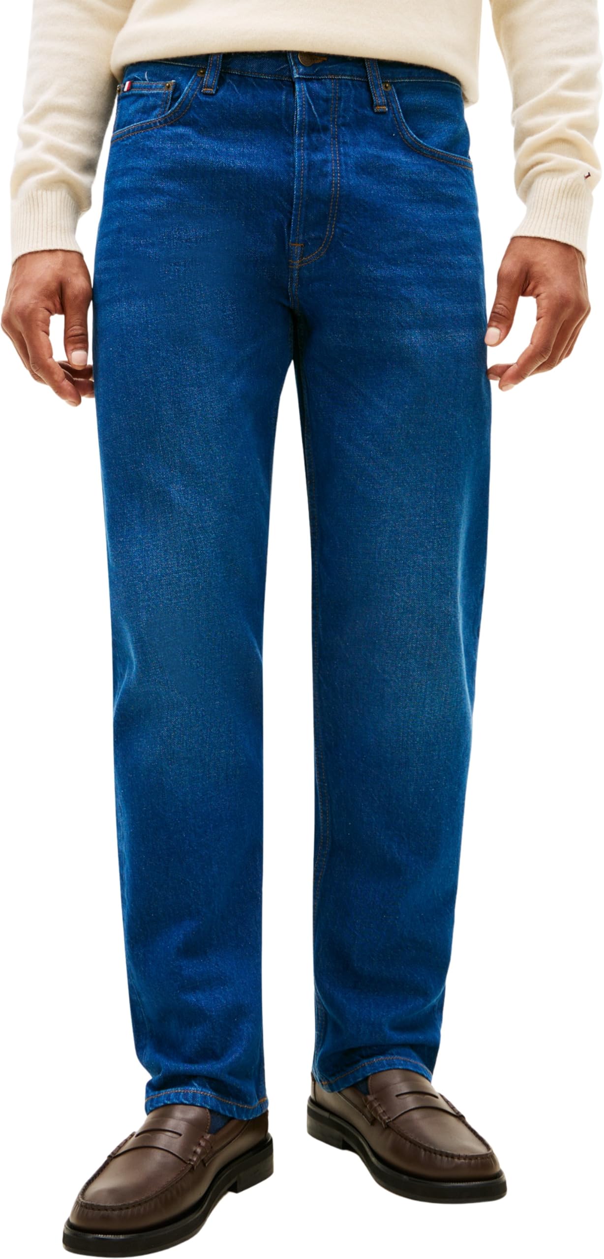 Tommy Hilfiger Men Regular Straight Dover OLY Blue MW0MW42805 Straight, Denim, 30W / 32L
