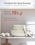 Ganiza Ensemble de produits de cuisine non bâton, 27 Pcs Pots et casseroles Ensemble de cuisson à induction antiadhésive avec poêles, poêle à sauter, casseroles, ustensiles de cuisine, poignée amovible, kit de cuisson pour toutes les poêles