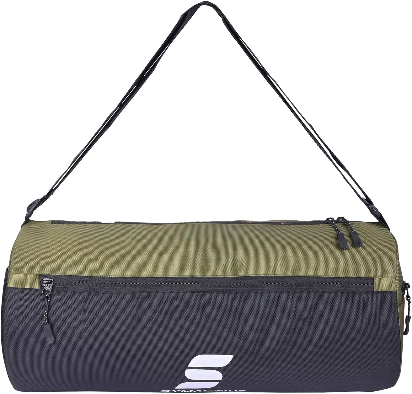 Tote Polyester Lightweight Gym Bag Backpack for Men & Women Use in Fitness Workout Sports Swimming Boxing Athletics Crossfit Exercise and Yoga (Black & Green)