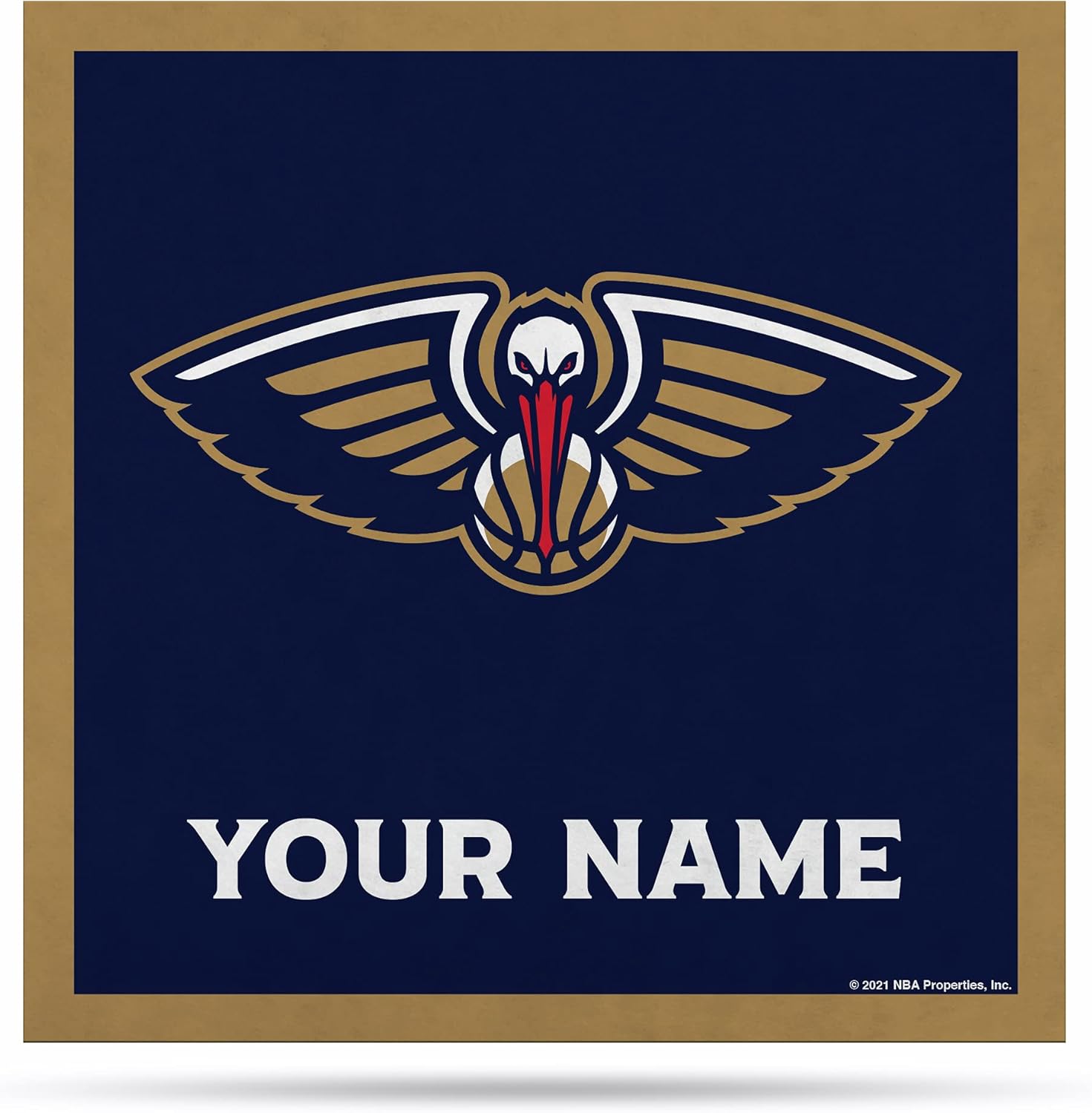 Rico Industries NBA Basketball Chicago Bulls Personalized 23" X 23" Felt Wall Banner - Sports Decor for Man Cave, Game Room, Office & Bedroom - Made in The USA