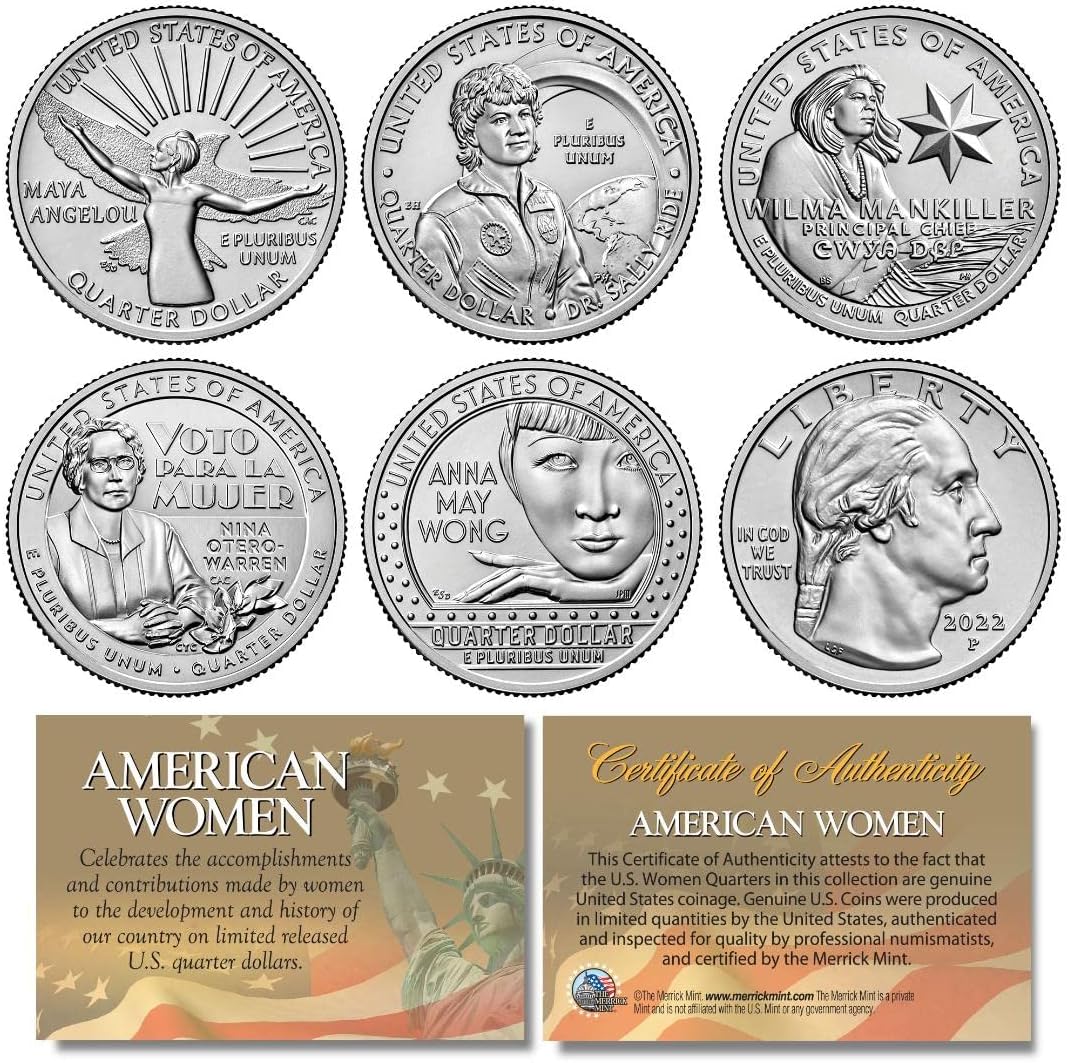 2022 American Women Quarters U.S. Mint 5-Coin Complete Set in Capsules (P-Mint)