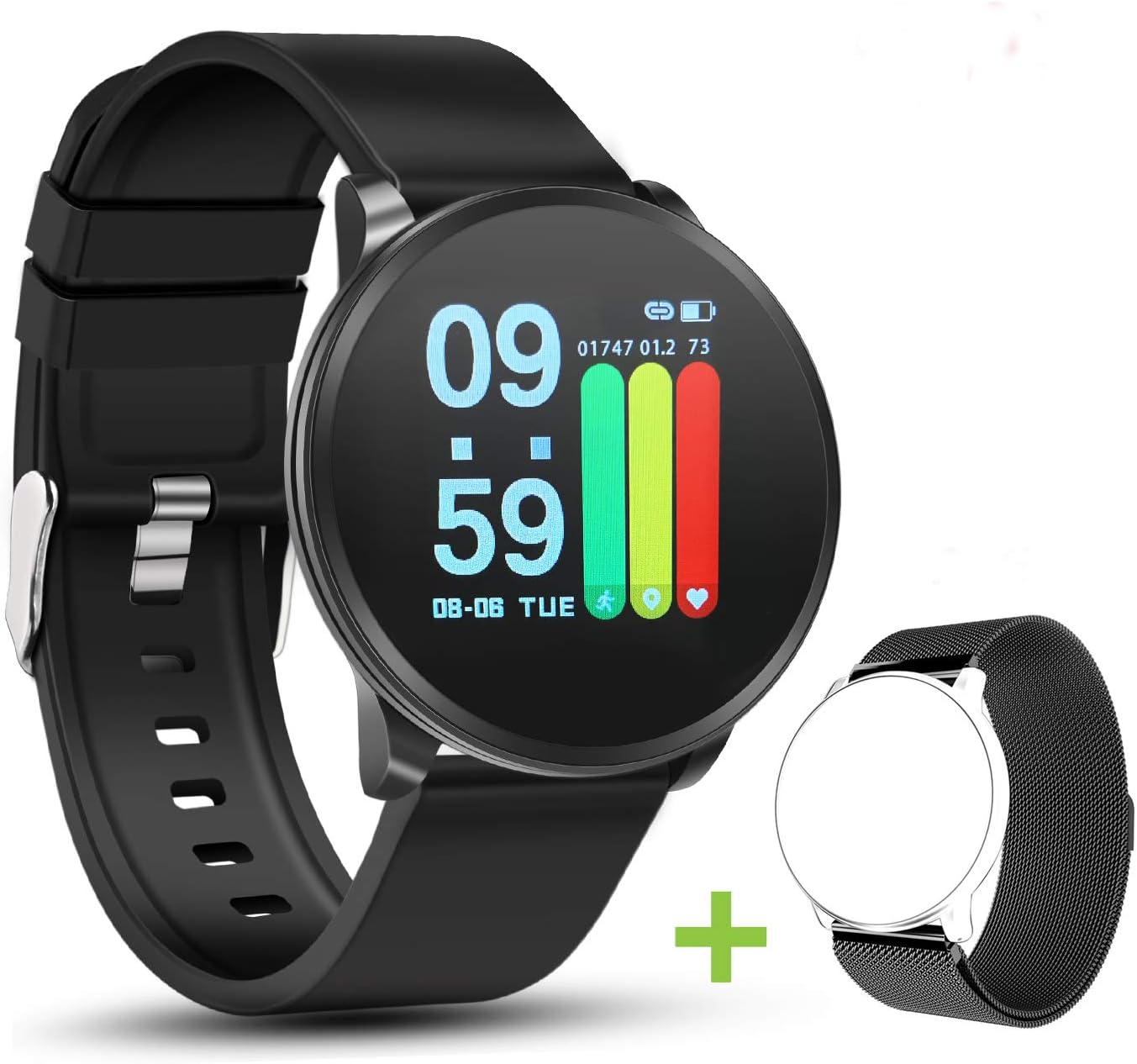 NEEKFOX Fitness Tracker, Activity Tracker with Heart Rate Monitor Sleep Tracking, Waterproof IP67 Smart Pedometer Watch with Step Calorie Counter, Running Sports Watch Bracelet for Children Women Men