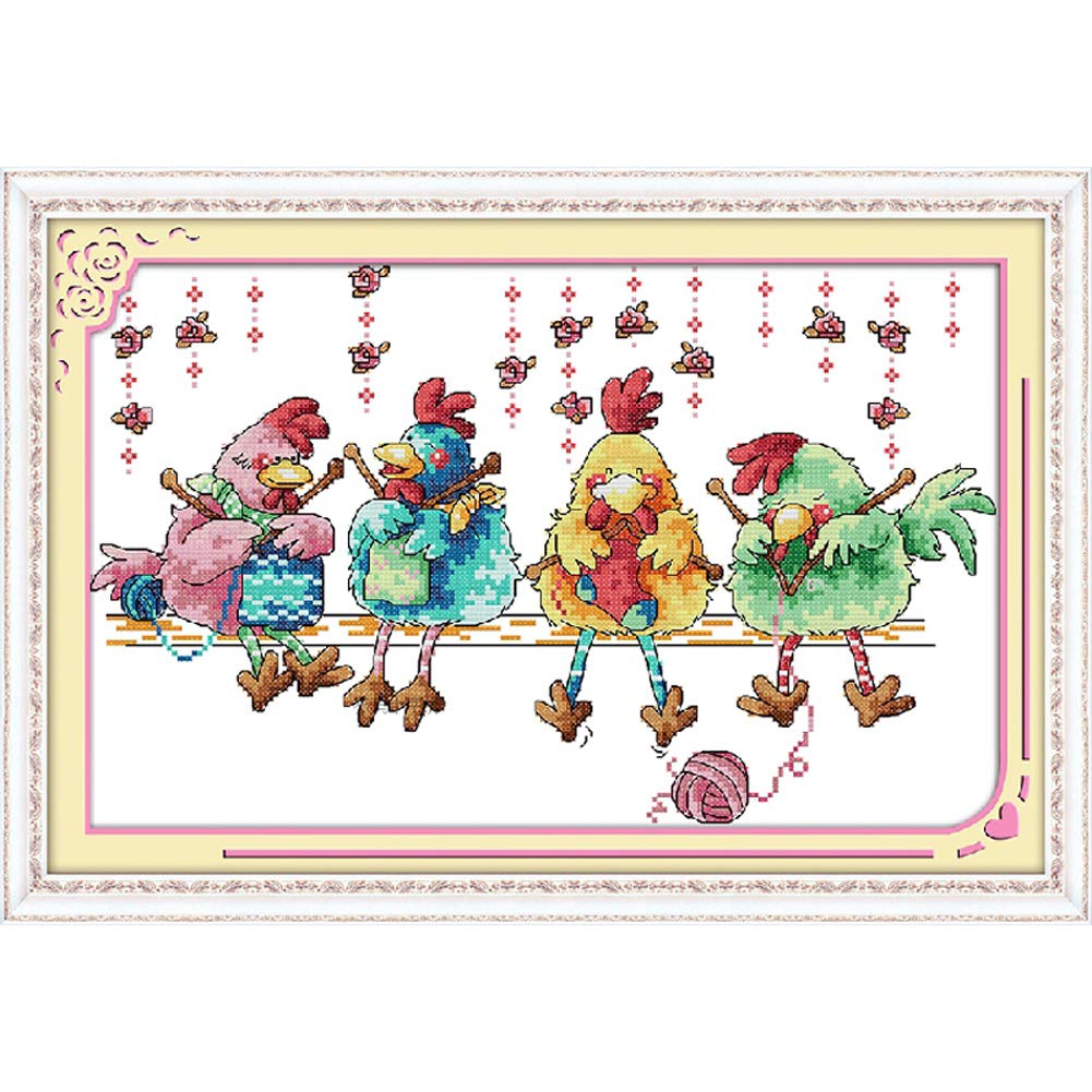 Joyautum The Chicken Knitting a Sweater 