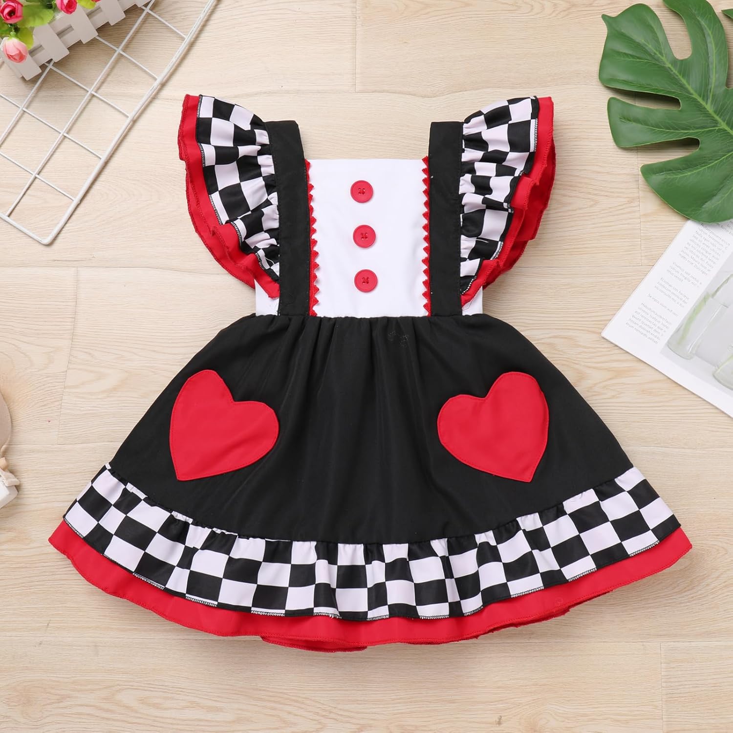 IMEKIS Toddler Kids Halloween Costume Cosplay Ruffle Sleeve Print Princess Dress Girls Birthday Cake Smash Photo Shoot 1-6T - Image 5