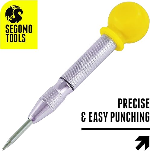 Miniatura 5 de Segomo Tools Punzón central automático de acero S2 de precisión de 5 pulgadas (58-60) | Herramienta de punzonado | Punzón central con resorte |