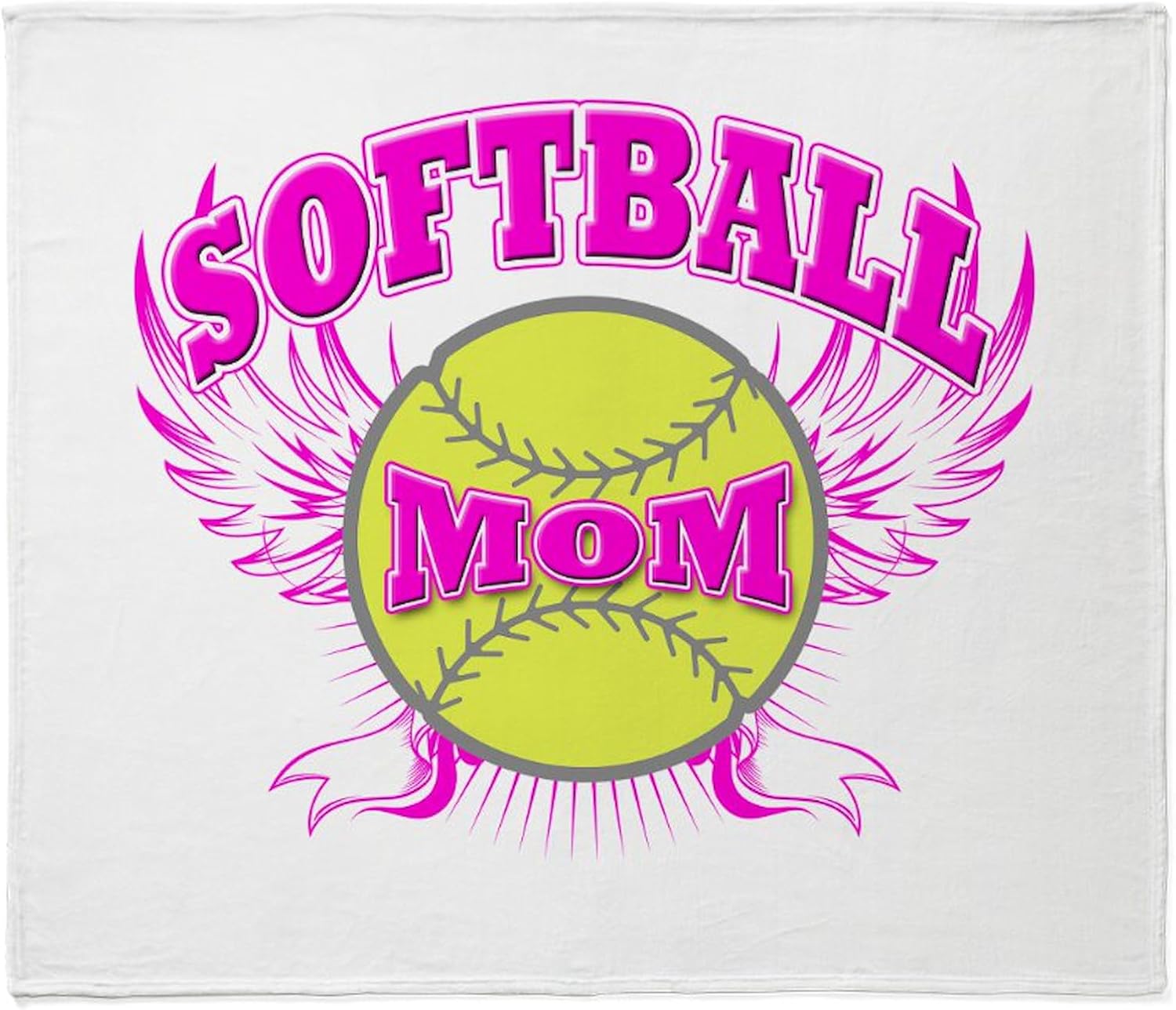 CafePress Softball Mom Throw Blanket Super Soft Fleece Plush Throw Blanket, 60"x50"