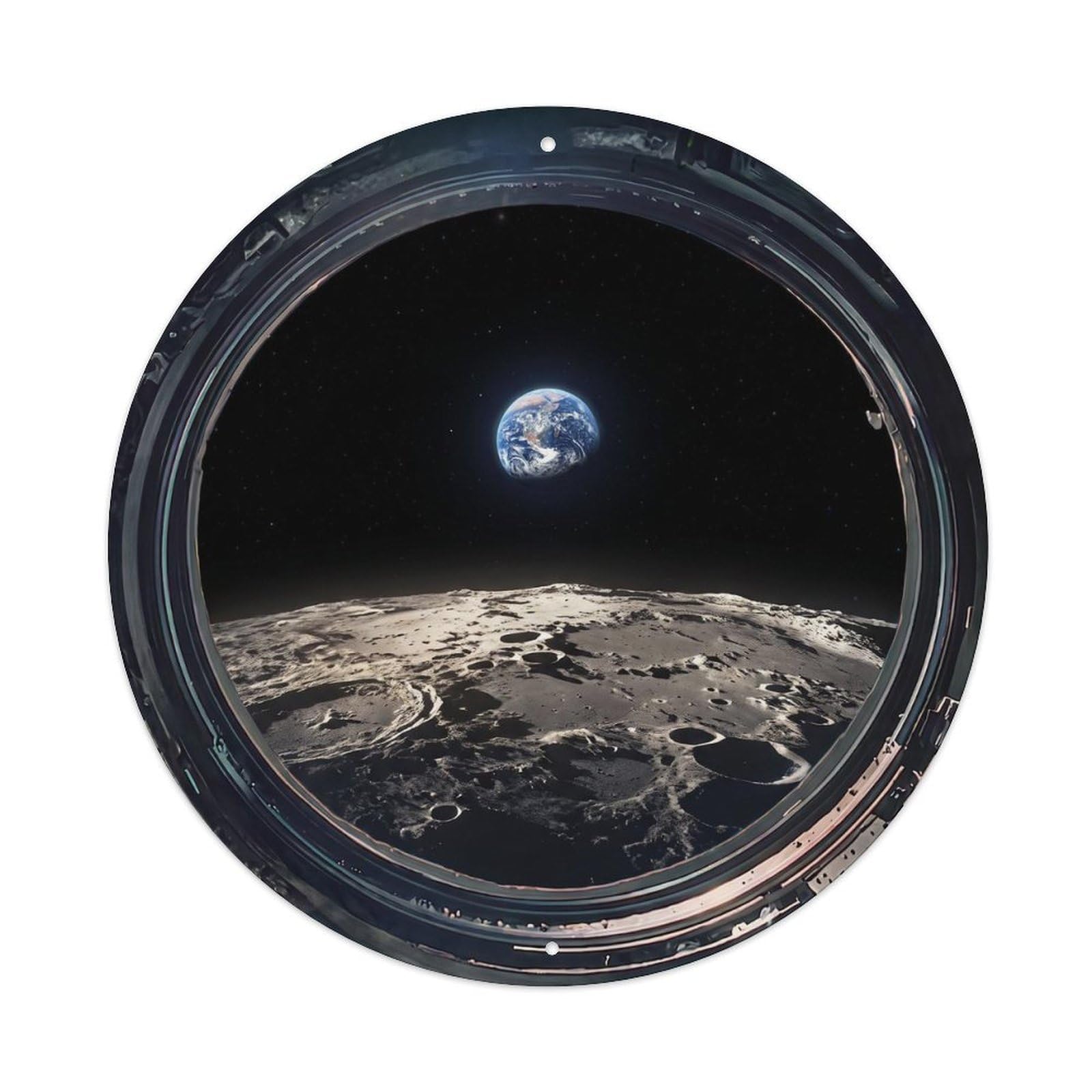 Moon Horizon View Metal Tin Sign