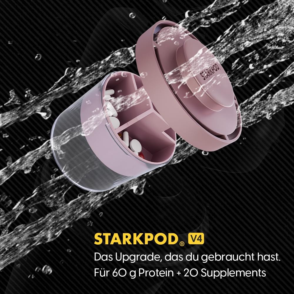 STARKSHAKE® V4 – ausgezeichnet als bester elektrischer Shaker vom F.A.Z.-Verlag (2025) | Elektrischer Protein Shaker für cremige Eiweiß Shakes | 8000 UPM | USB-C | 120+ Shakes | inkl. STARKPOD | PINK
