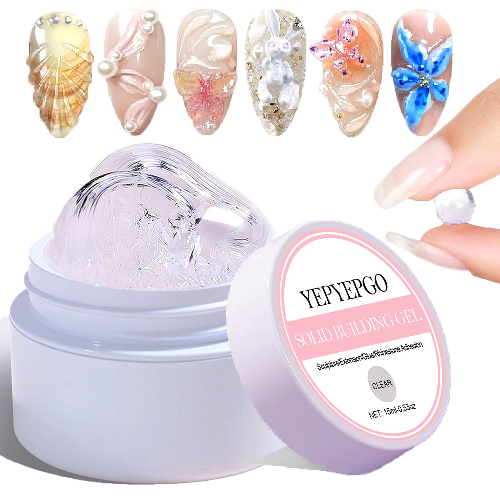 Amazon.com : YEPYEPGO Solid Builder Sculpture Gel for Nails - Non
