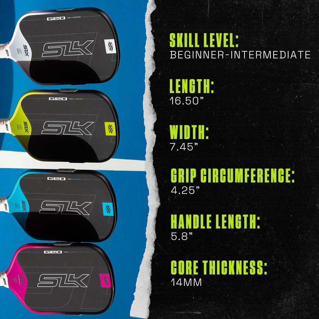Selkirk Sport SLK Geo Pickleball Paddle | T700 Raw Carbon Fiber Pickleball Paddles | Massive Sweet Spot & Balance with Rev-Pro Core