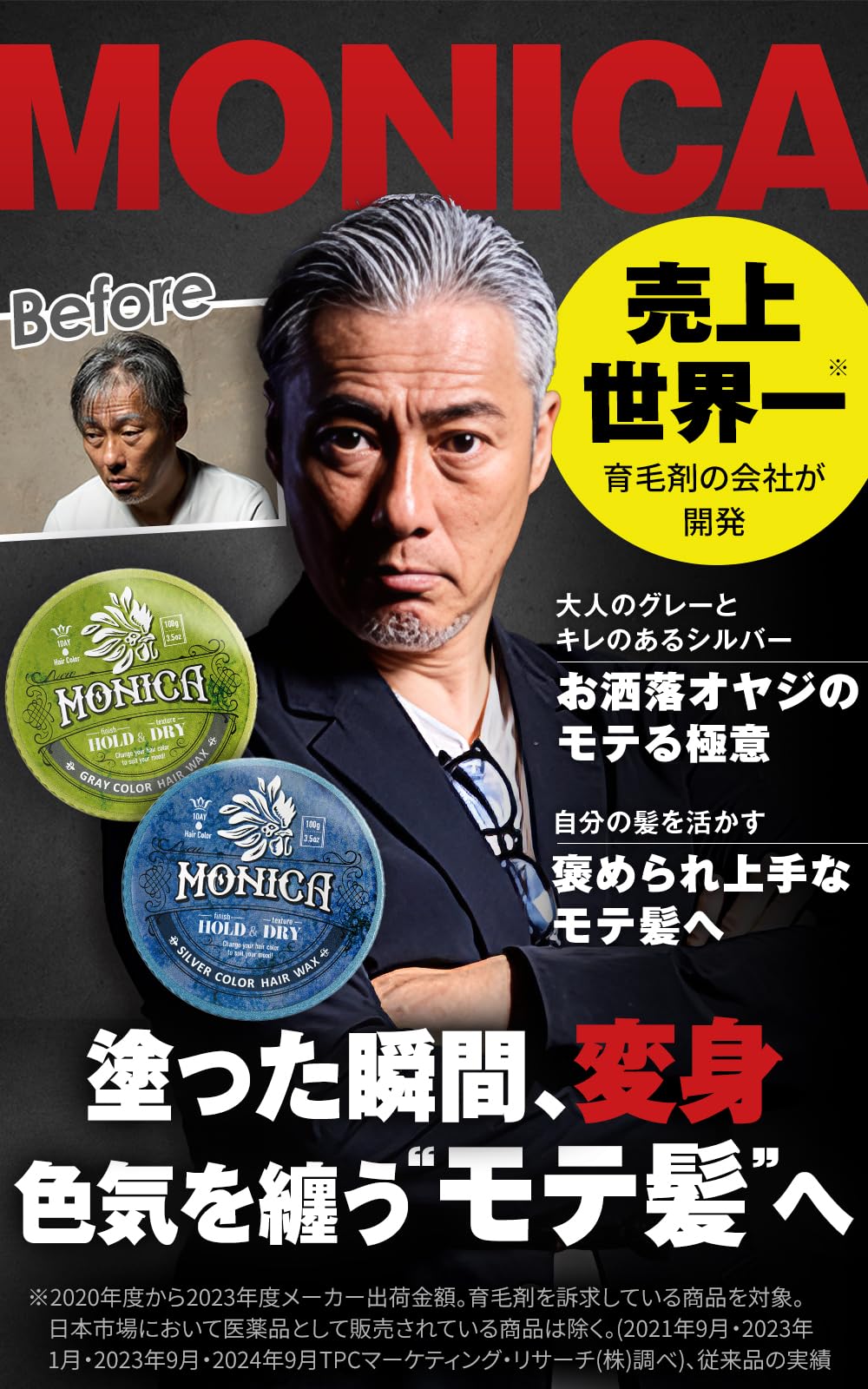 Amazon.co.jp: ニューモニカ カラーワックス グレー 100g シャンプーで