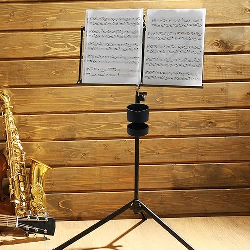 Miniatura 4 de KICHOUSE Mic Stand Drink Cup Holder Clamp-On Water Bottle Holder Attachment - Music Stand Accessory Base - Stage Equipment and Instrument Parts