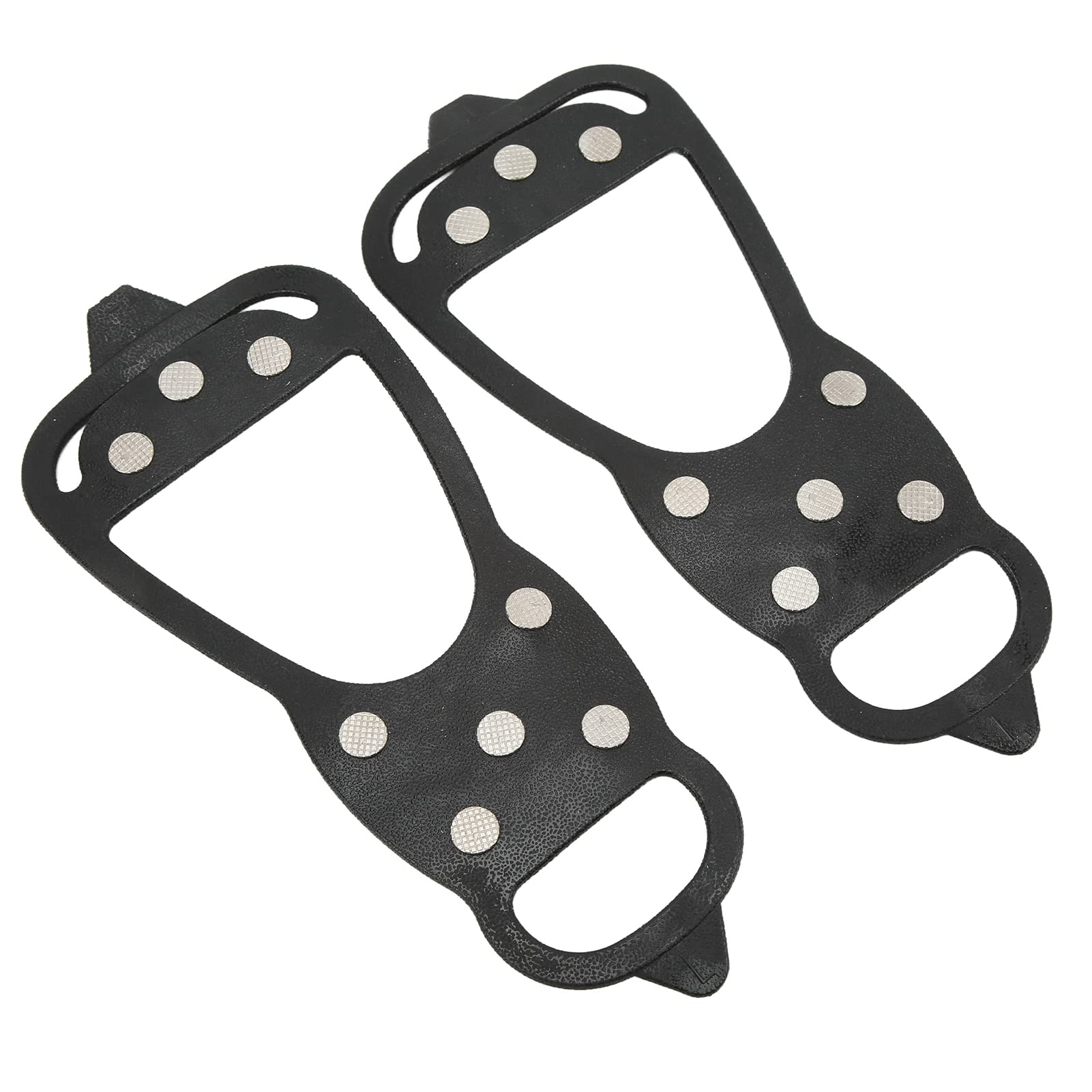 Non Slip Ice Traction Cleats, Anti Slip Shoe Grips with Steel Nails, for Walking, Running, Hiking on Snow and Ice (L)
