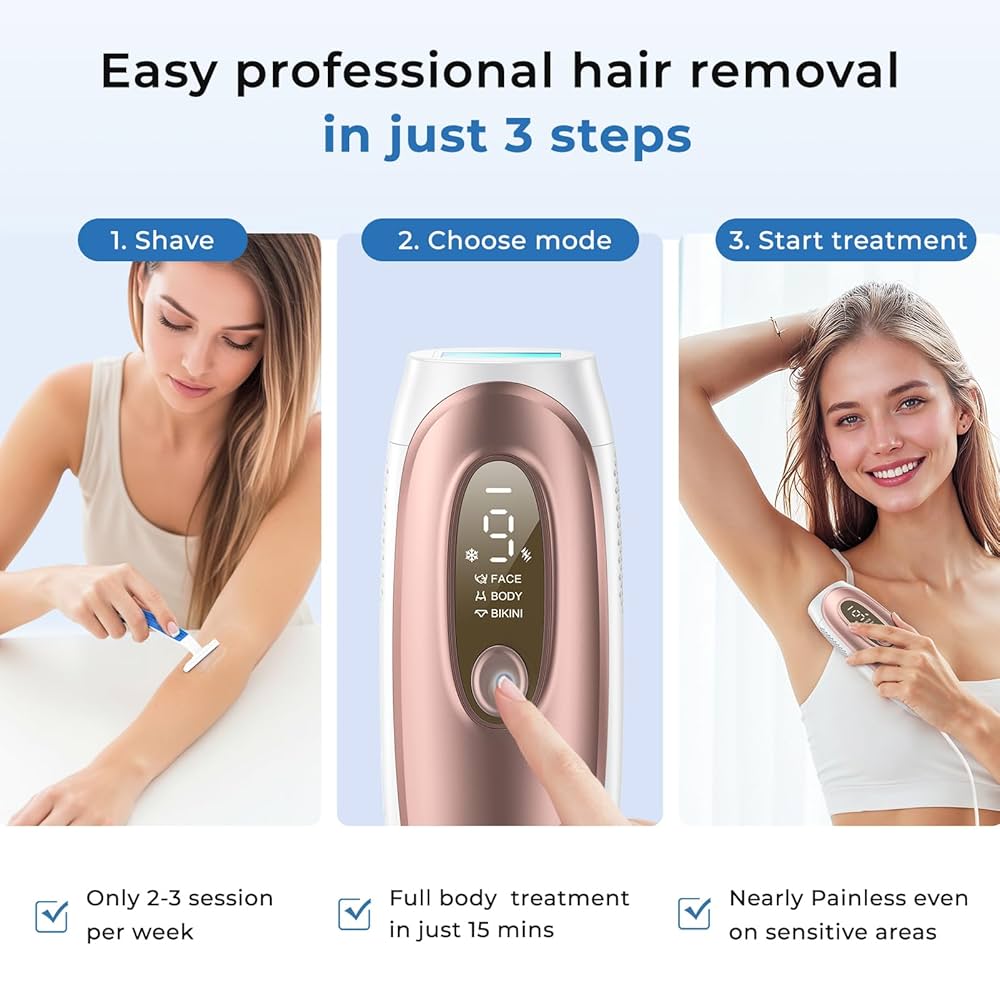 脱毛・除毛 W Cooling Photo Skin Care Device Jademire - Sapphire Ice Cooling IPL Hair Removal Device
