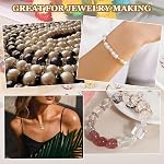 PATIKIL 4mm Rondelle Spacer Bead, 200 Pcs Crystal Rhinestone Loose Bead Spacers for Jewelry Making, DIY Bracelets, Necklace, Silver