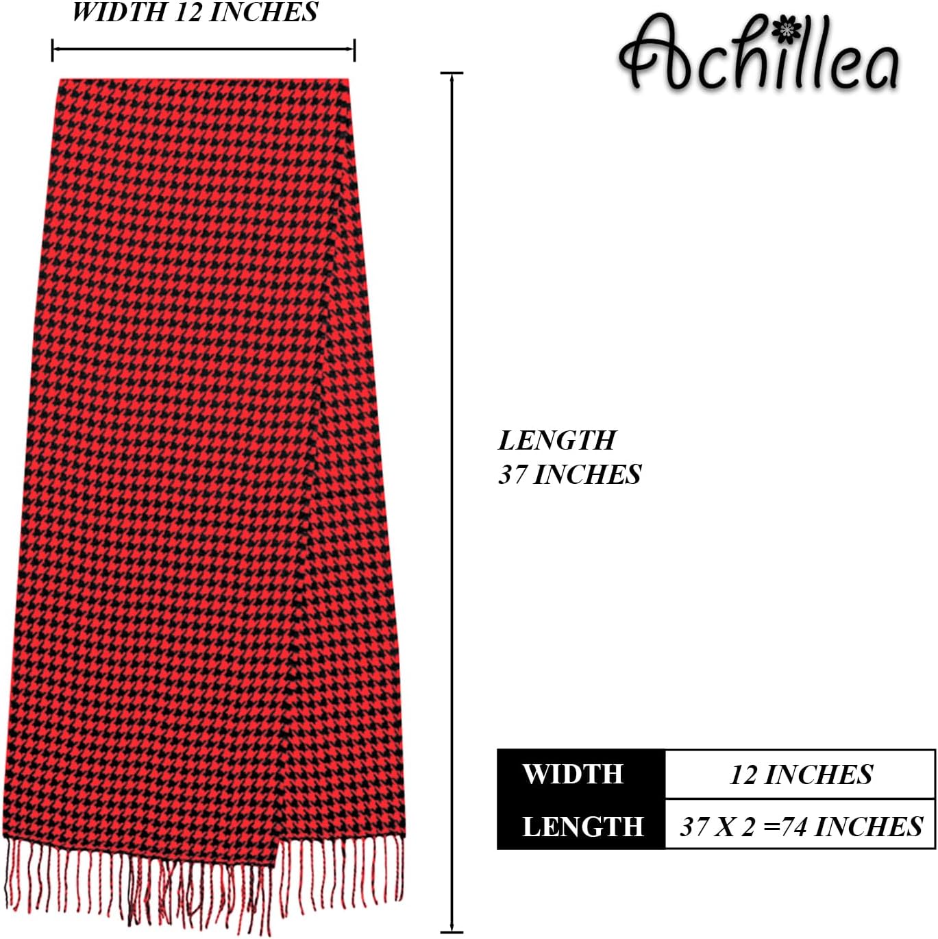 Achillea Scottish Tartan Plaid Scarf - Warm Cashmere Feel Winter Scarf, Scarves for Holiday, Christmas & Daily Wear - Image 2