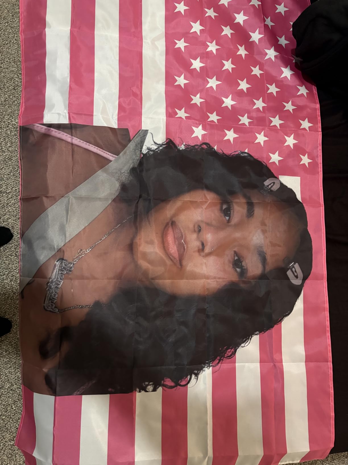 Custom American Tapestry Flag with Picture photo review