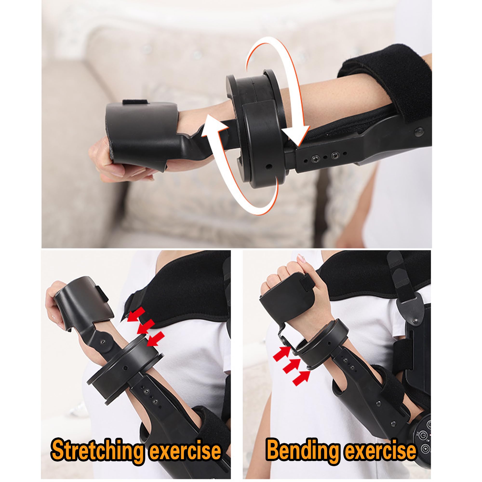 Equipo De Robot De Rehabilitación De Codo Inteligente Eléctrico: Ejercicio De Brazo Con Bisagras Con Codo Con Bisagras Con Control Remoto Inalámbrico Y Para Recuperación De Brazo, Codo Y Mano Right