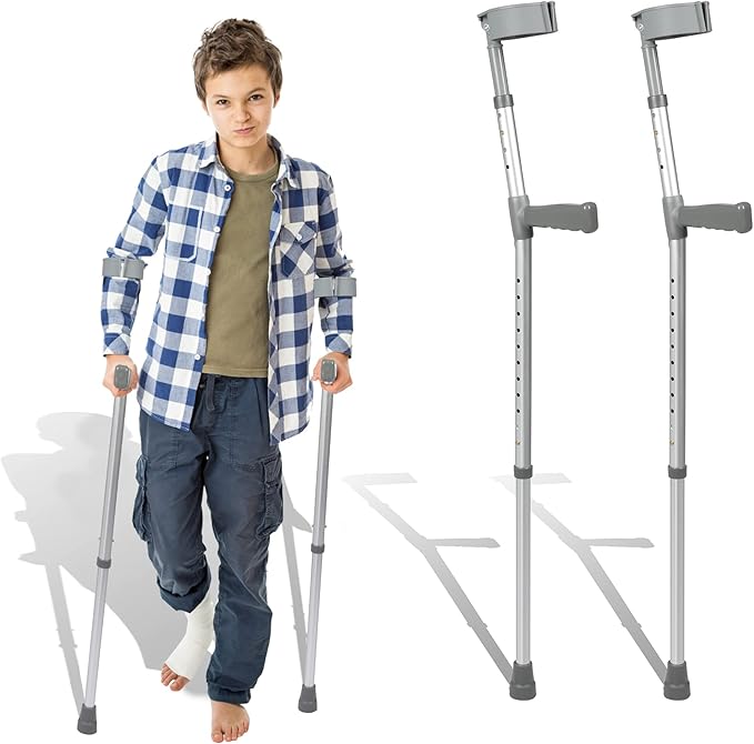 1 Pair Forearm Crutches for Short Adults/Youth, Adjustable