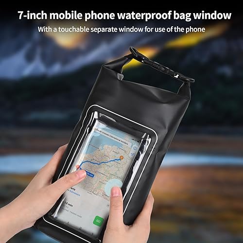 Miniatura 5 de Bolsa seca impermeable de 2 litros con la bolsa transparente sellada Sntegrated, mochila impermeable para natación, turismo, pesca, barco, color