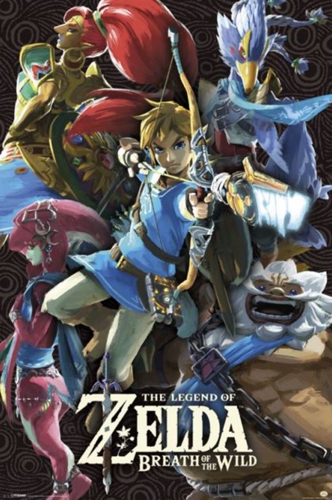 Pyramid America Multicolor Legend Of Zelda Breath Of The Wild Divine Beasts Video Game Gaming Cool Wall Decor Art Print Poster 60X90