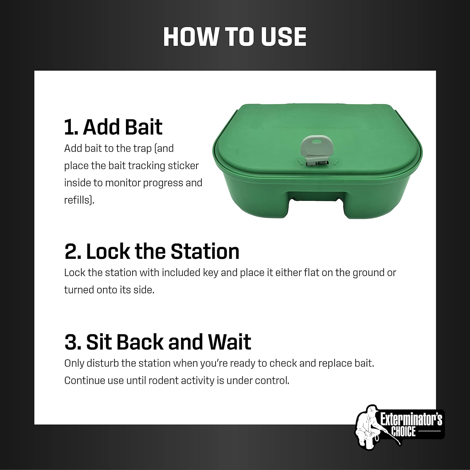 Buy Exterminators Choice - 2 Pack Large Rat Bait Station Boxes with 1 ...