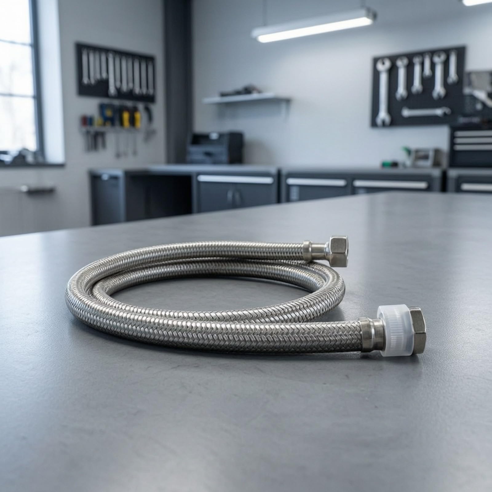 Tubo Flessibile in Acciaio Inox Antiruggine, Resistente, Rubinetteria, per Lavatesta, Barberia,