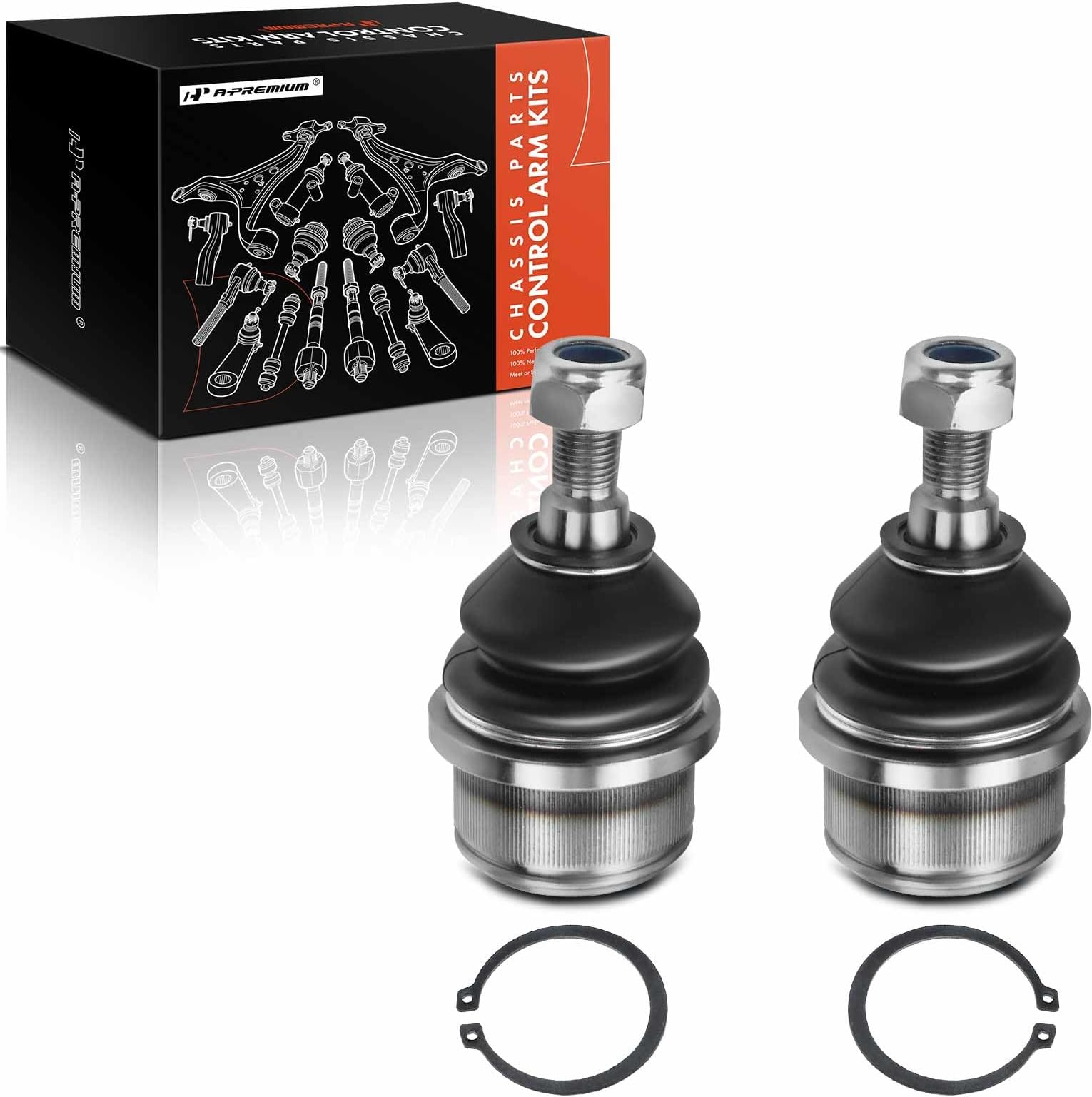 A-premium2 x Front Lower Ball Joint Compatible with Jeep Grand Cherokee 2005-2010, Liberty 2008-2012, Commander 2006-2010, Dodge Nitro 2007-2011