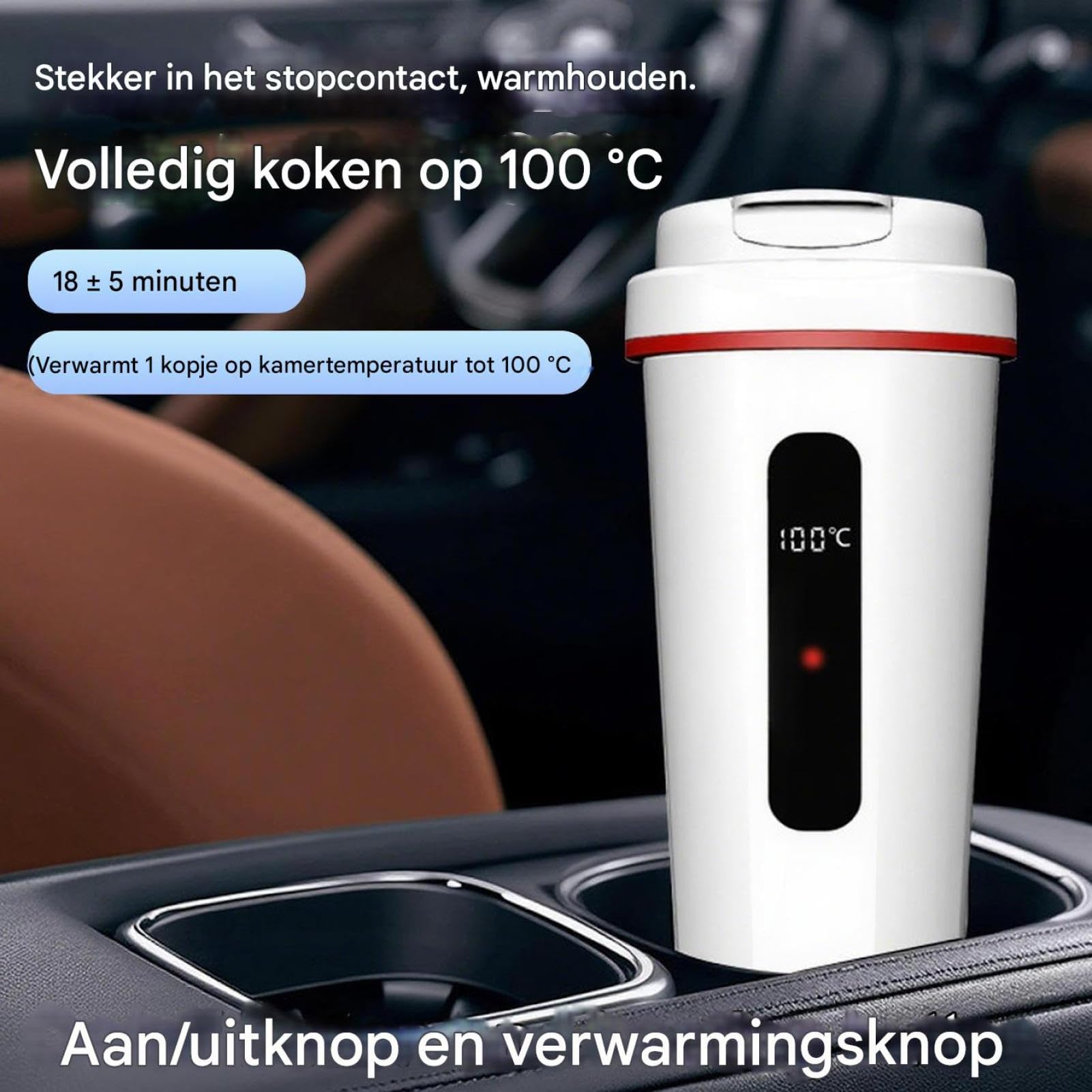 Hervidor de Agua Eléctrico para Coche Calentador de Té para Automóvil