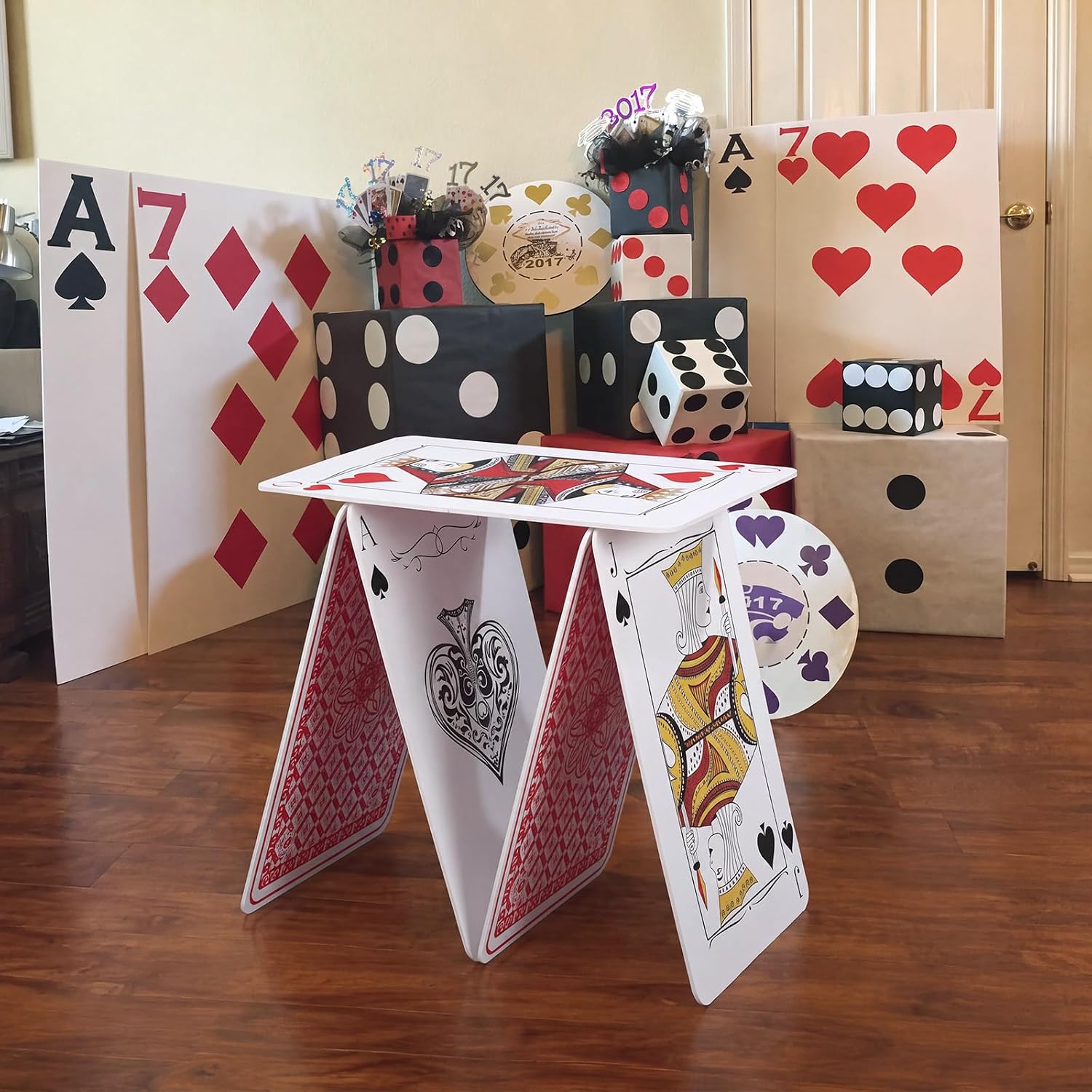 Wenqik 5 Pcs Casino Theme Party Decorations 24 in Jumbo Poker Cards Decor