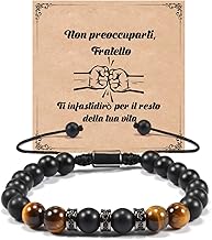 CheersLife Men's Bracelet, Bracelets with Natural Stones Gift for Men, Birthday, Anniversary Gift for Him, Christmas Gift Ideas for Son, Brother, Boyfriend, Husband, Nephew, Teenagers